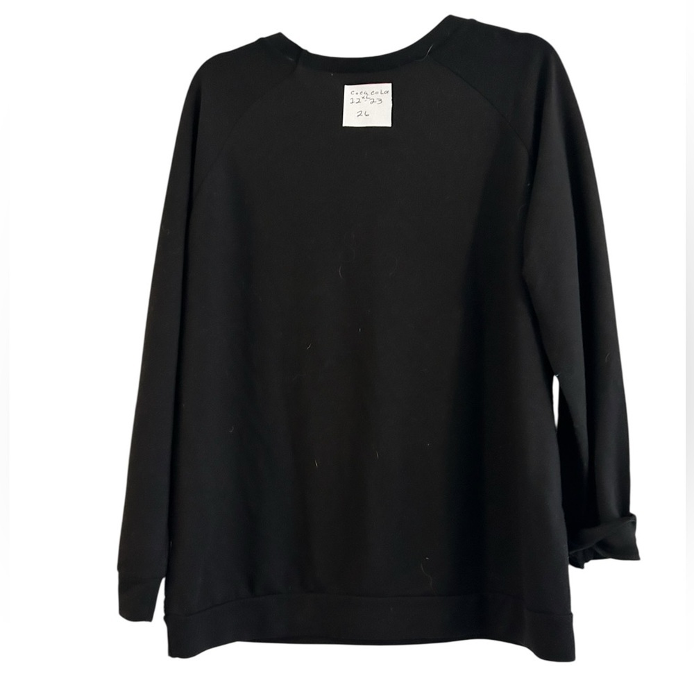 Coca-Cola Sequin Graphic Sweatshirt - Black Long Sleeve Pullover Size XL - Picture 3 of 3